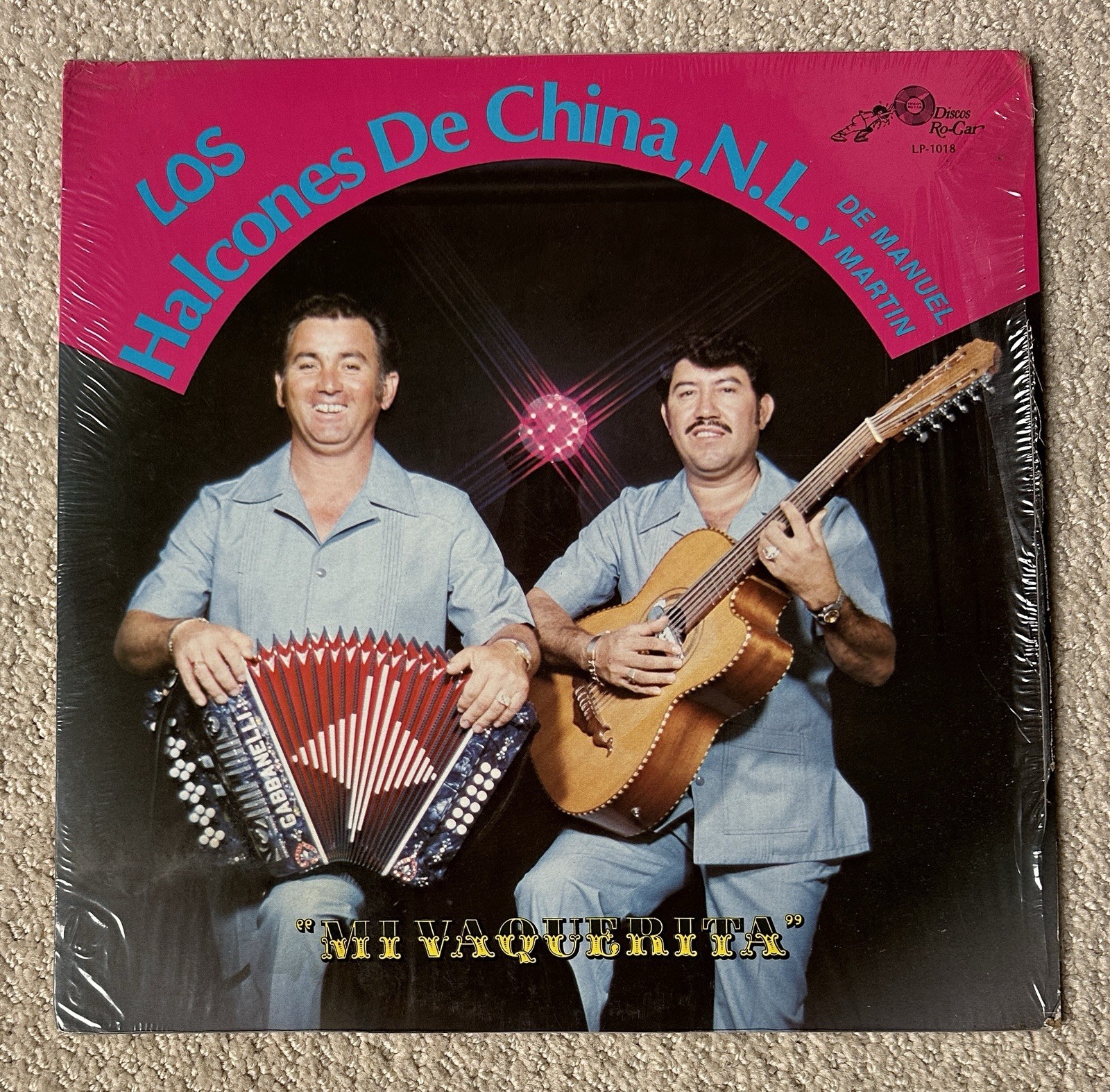 Los Halcones De China NL De Manuel Y Martin Mi Vaquerita LP Vinyl 1980 Ro-Car NM A