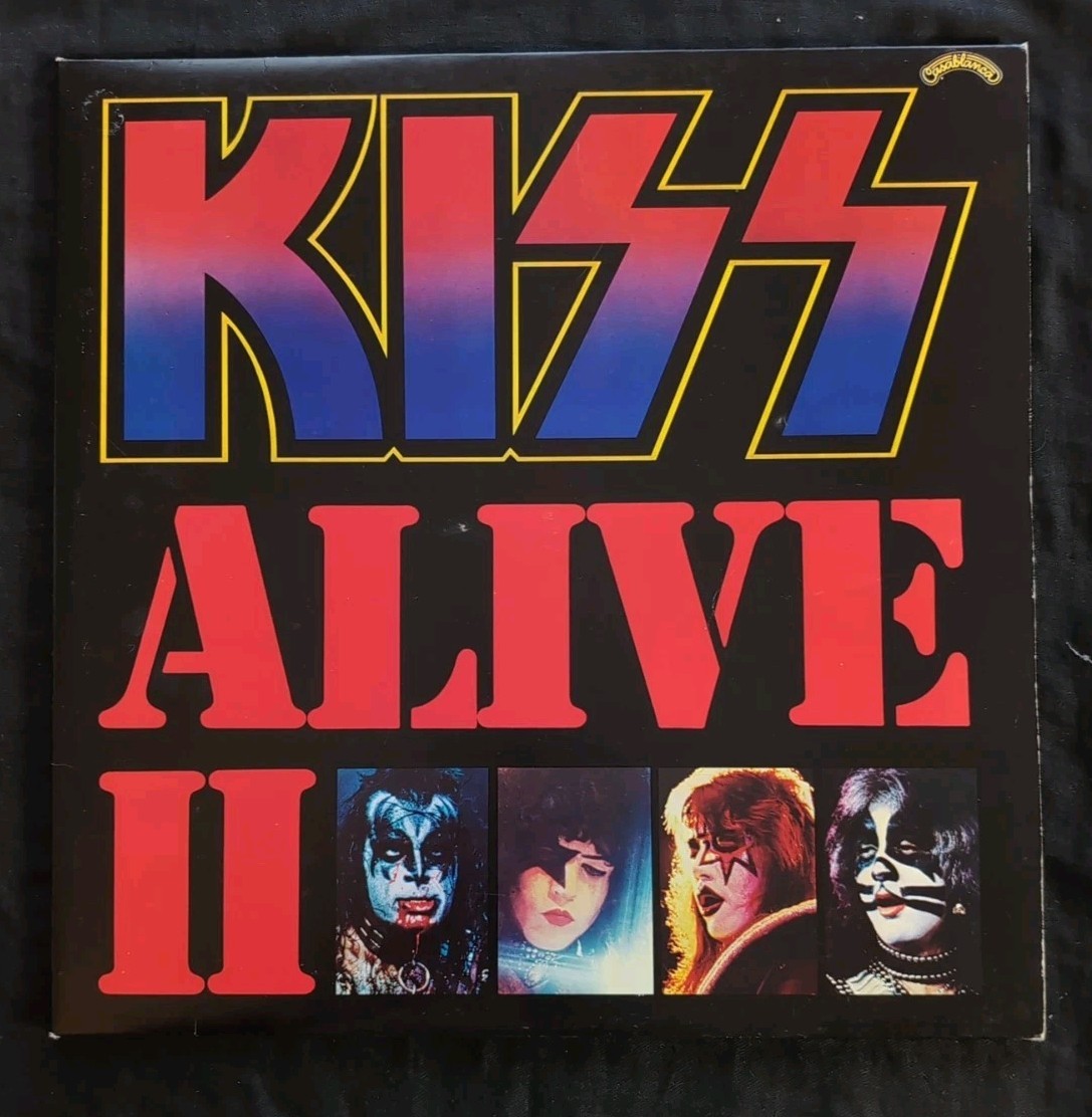Kiss - Alive II 2-LP Casablanca All Inners Tattoos Excellent/VG. Q367 A