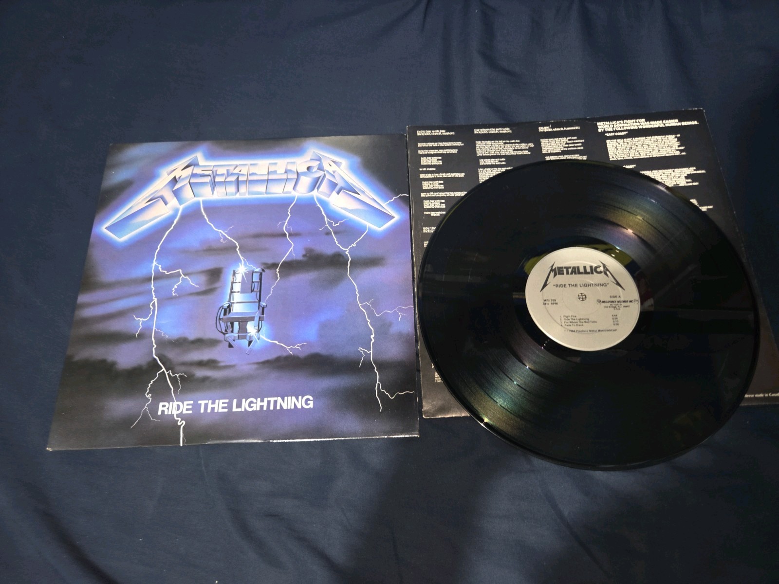 Metallica - Ride the Lightning Vinyl LP 1984 Megaforce Record A