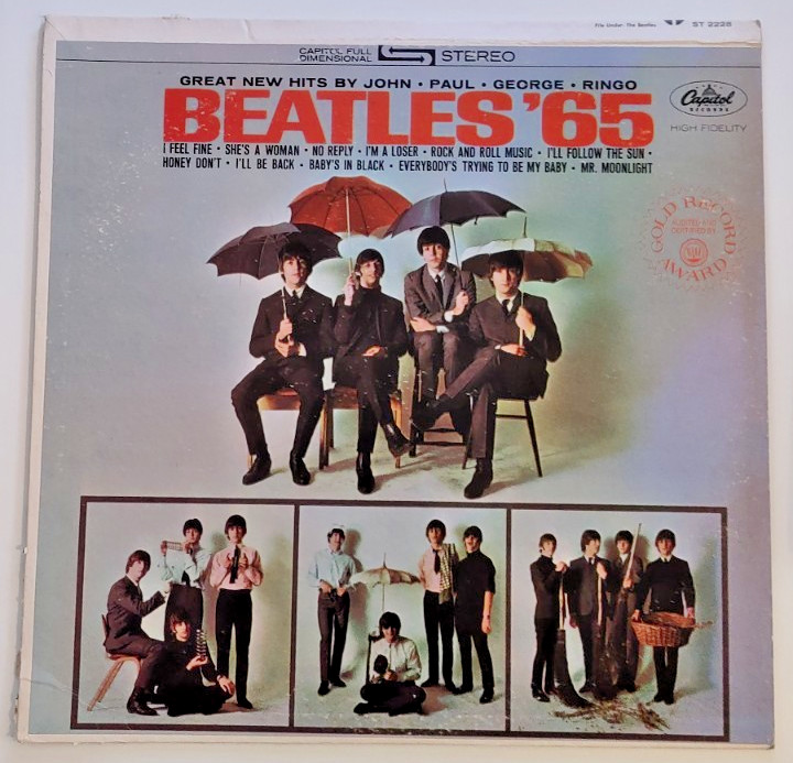 The Beatles &ndash; Beatles &rsquo;65 LP Capitol ST-2228 Green Target Label Stereo VG A