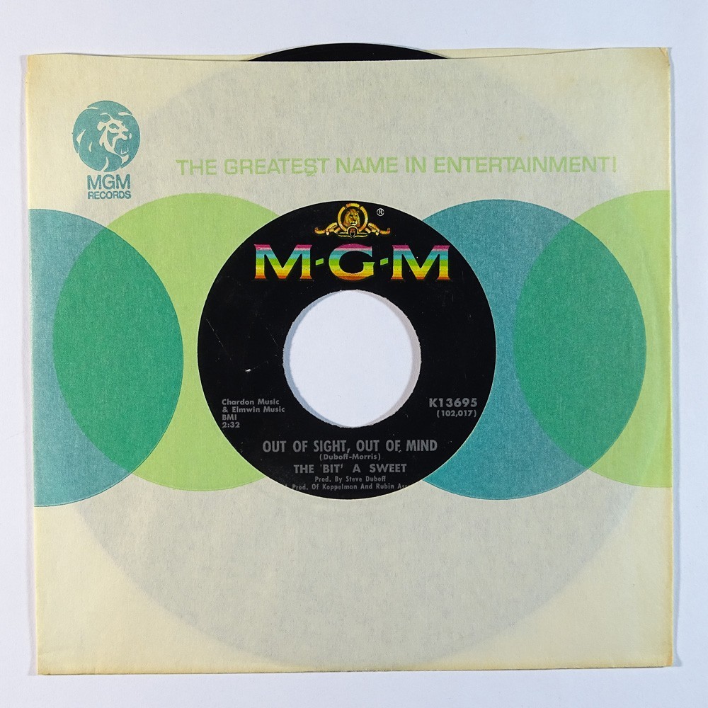 Garage/Psych 45 BIT A SWEET Out Of Sight Out Of Mind/Is It On - Is It Off on MGM A