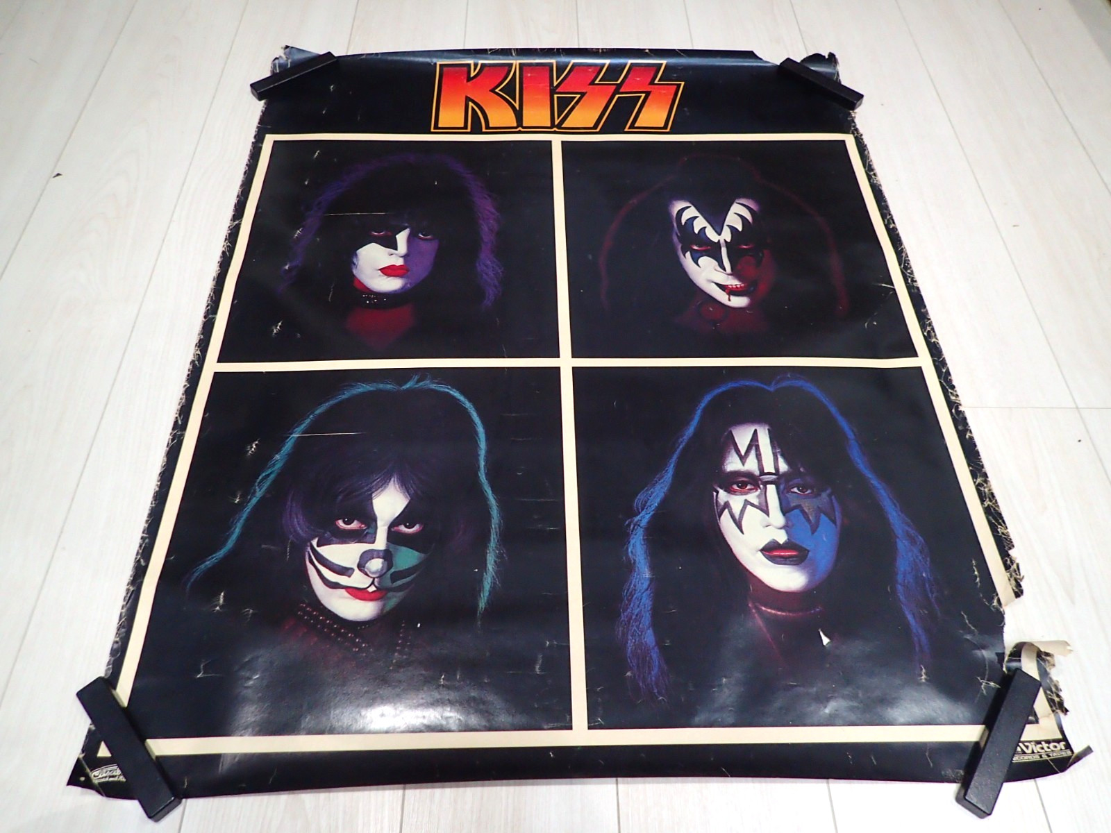 KISS Promo Poster for LP Solo Album 1978 Victor Japan OBI Paul Gene Peter Ace
