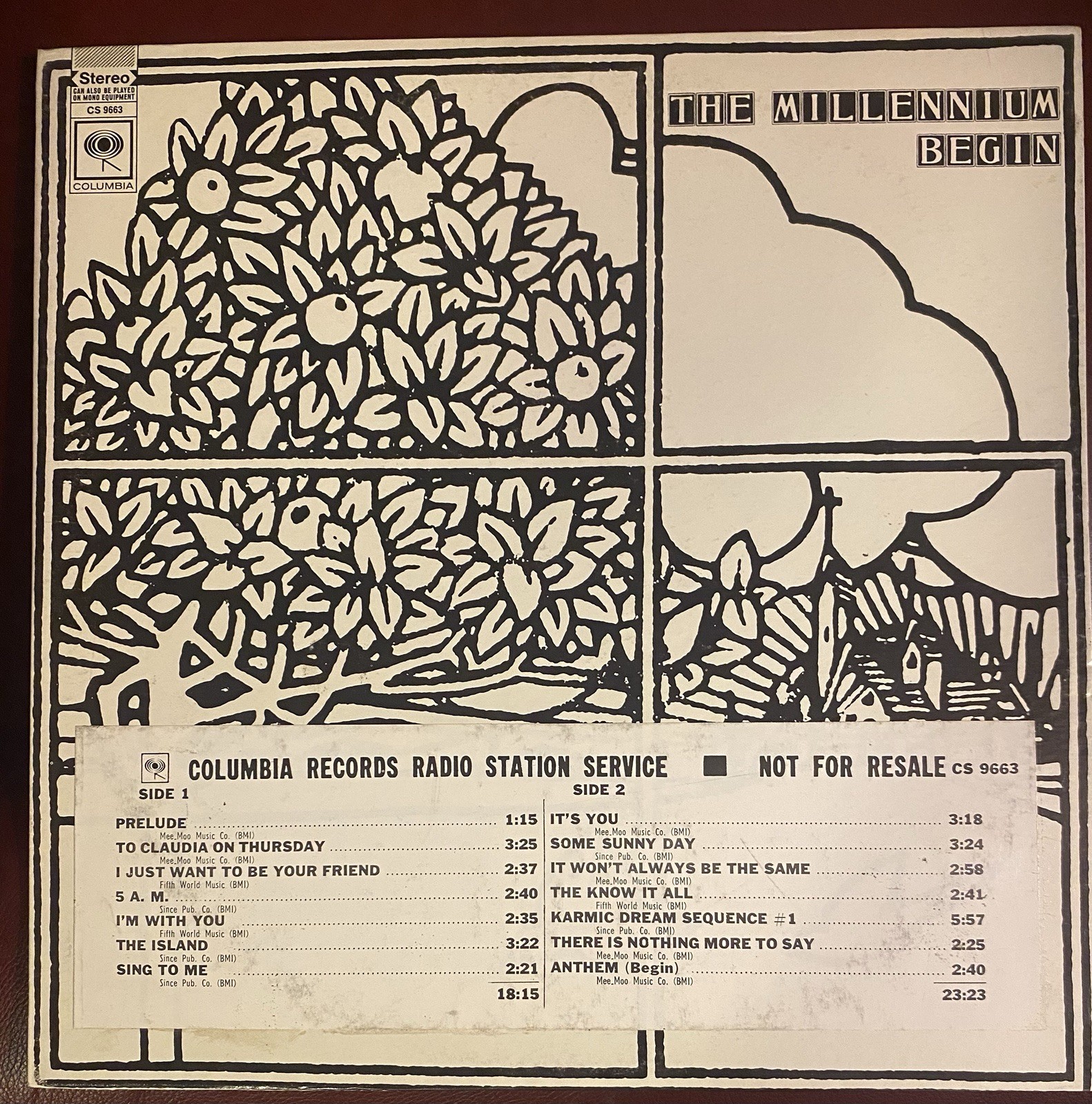 The Millennium Begin Columbia CS 9663 1968 Promo NM A