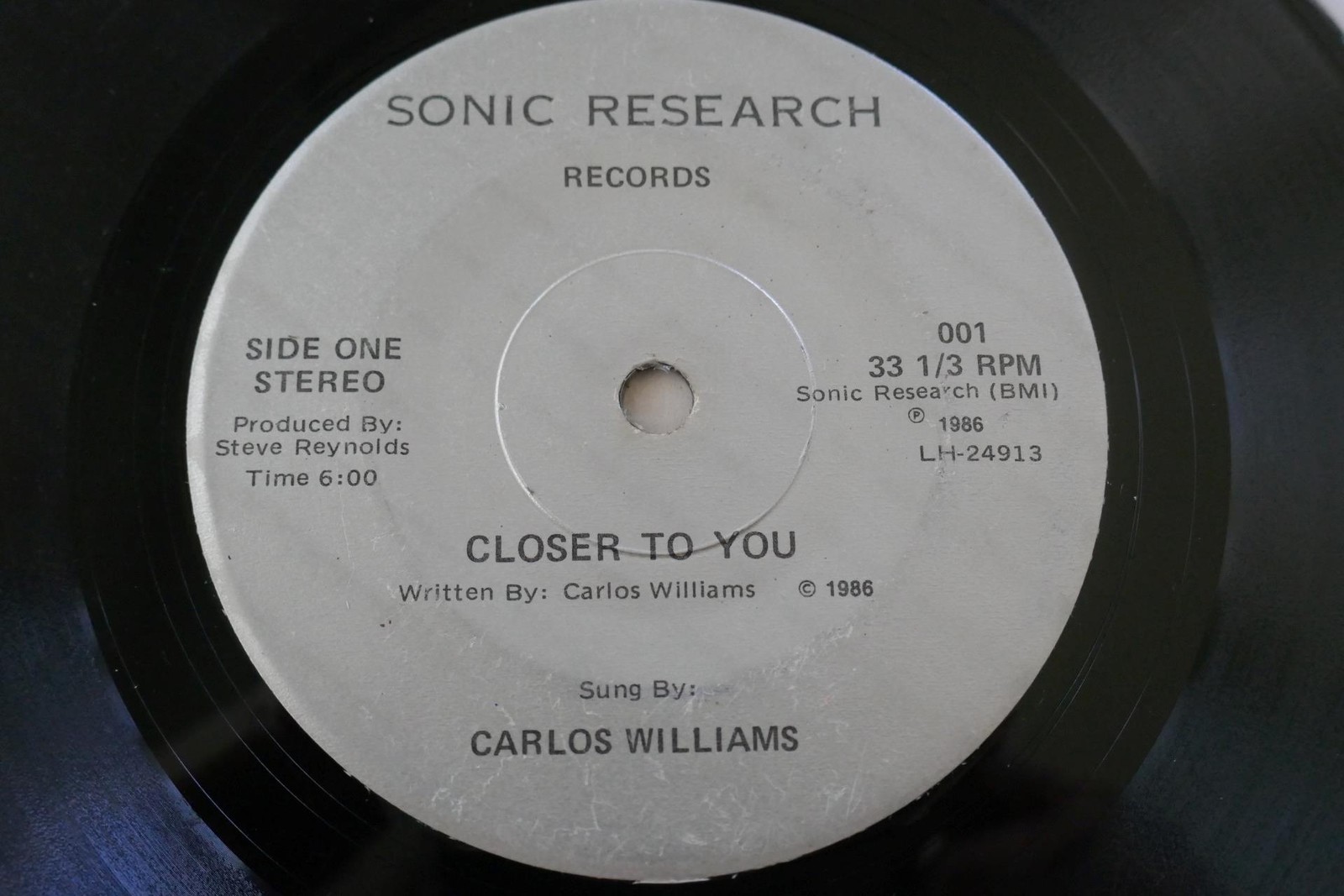 Carlos Williams 33 rpm Record 7 Inch Morning Love / Closer To You Sweet Soul A